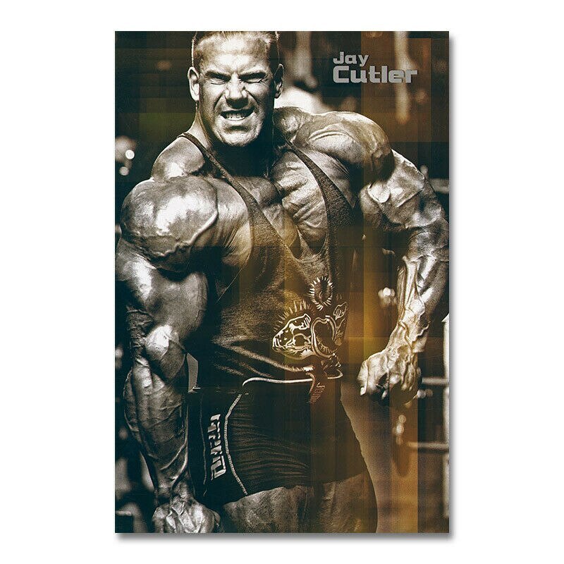เพาะกายกล้ามเนื้อ Man Jay Cutler Fitness Art ภาพพิมพ์ผ้าไหมโปสเตอร์ Home Wall Decor 0801