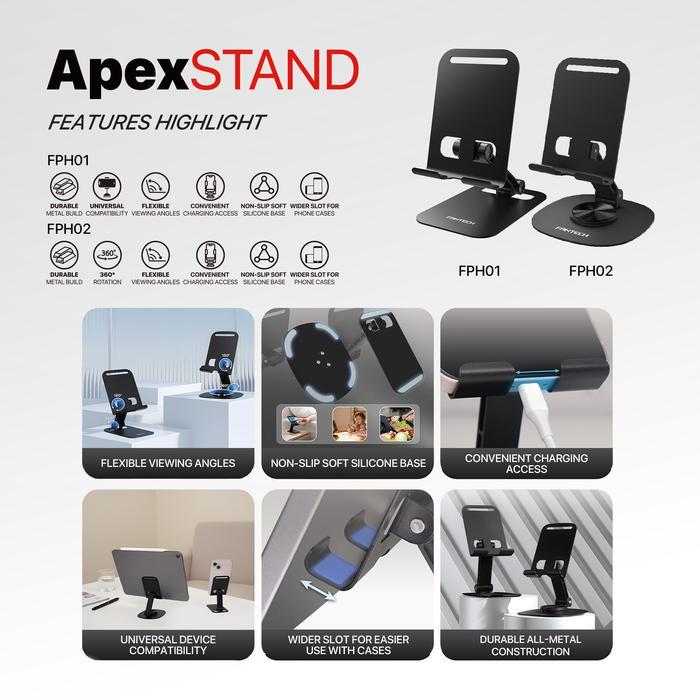 FANTECH FPH01 & FPH02 360 Rotation Feature Desk ที่วางโทรศัพท์อเนกประสงค์ แท็บเล็ต iPad iPhone Andro