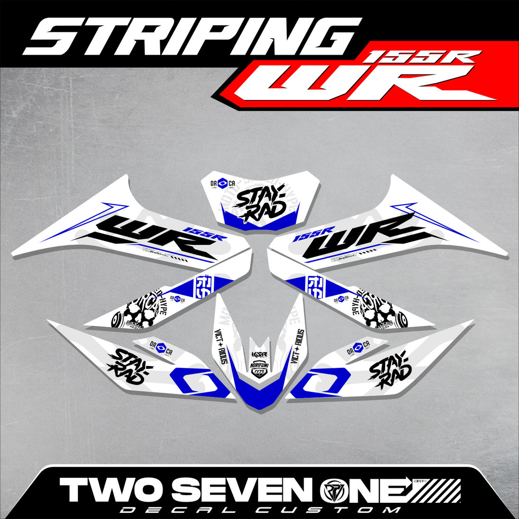 Yamaha WR 155 Striping - รายชื่อสติ๊กเกอร์ WR 155 - 01