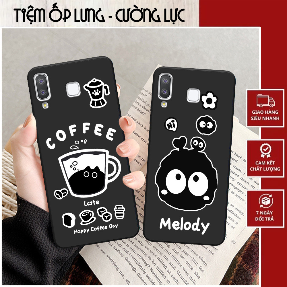 เคส Samsung A8 Star / A9 Star พิมพ์ลายกาแฟและเมโลดี้ที่น่ารัก