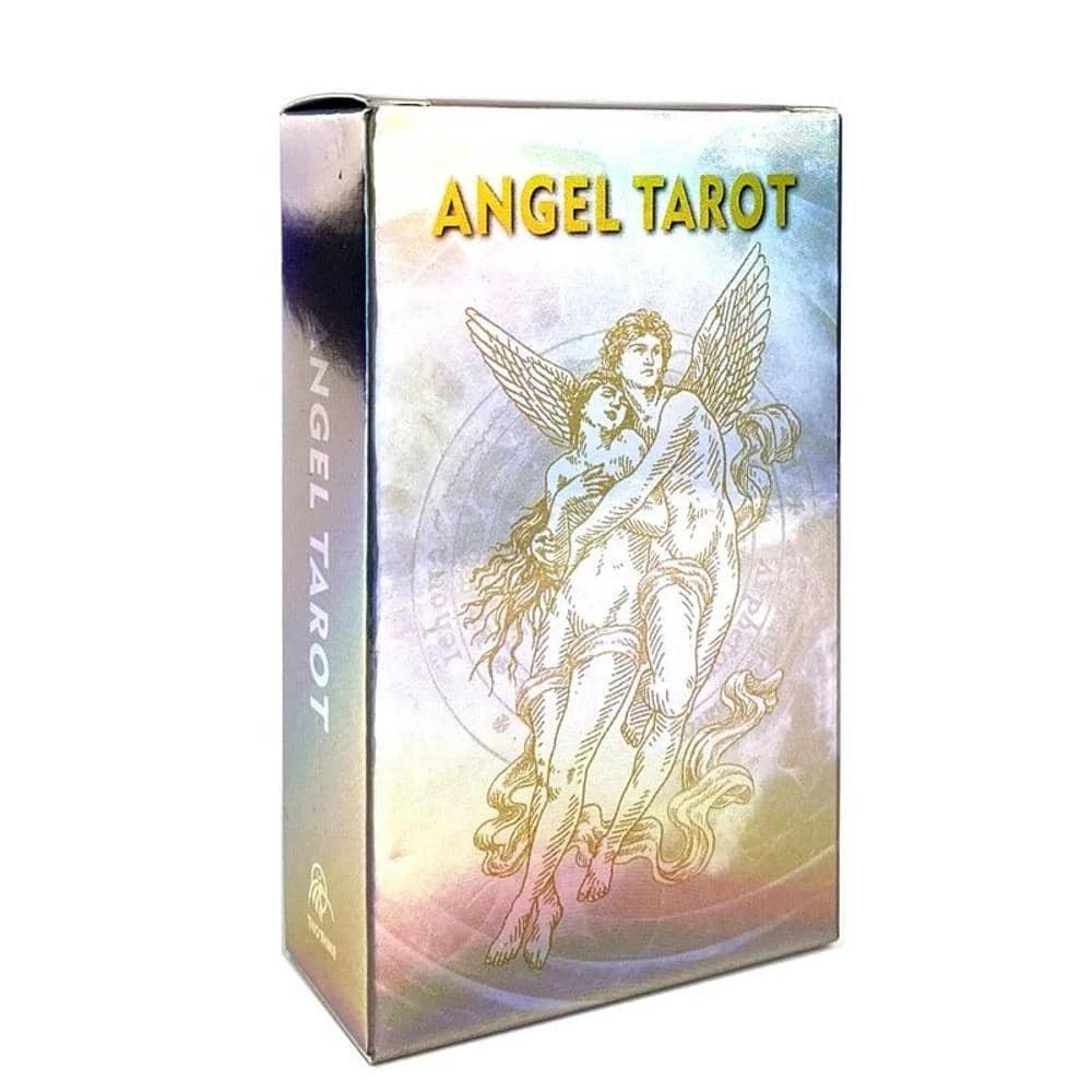 10.3*6 ซม. Angel Tarot Card Deck Holographic Laser Edition กระเป๋าขนาด 78 ชิ้นการ์ด