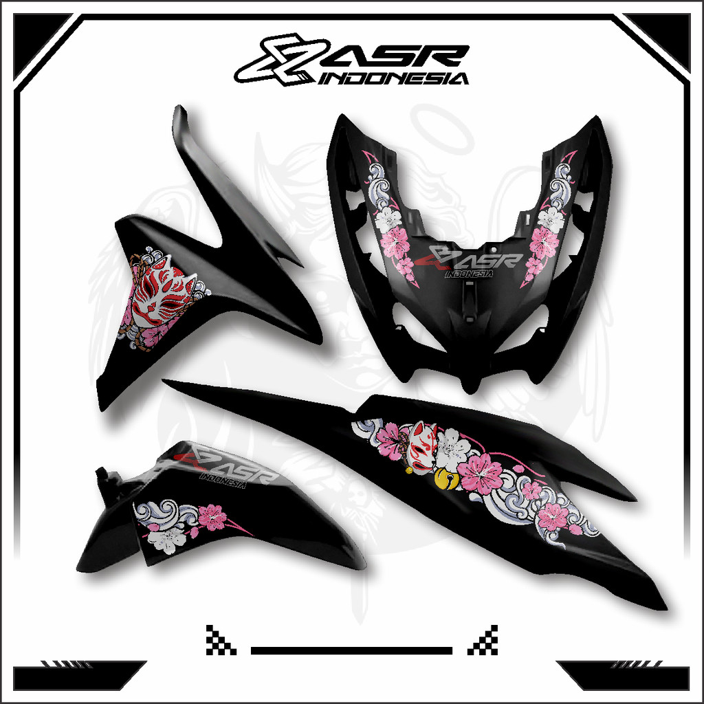 ASR Striping Vario KZR Kitsune Mask โปร่งใส UV