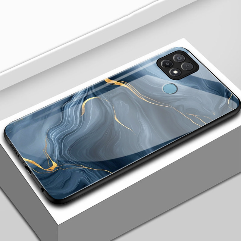 เคสสำหรับ OPPO A15 A15s A35 4G เคสโทรศัพท์แบบใหม่เปลือกแก้วกันกระแทก