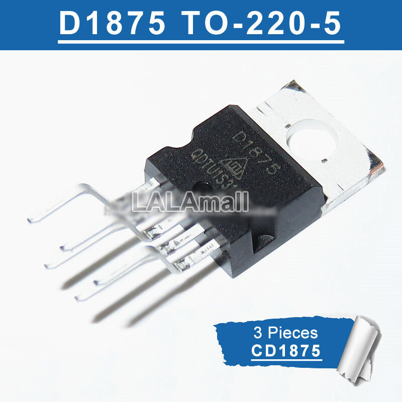 3 ชิ้น D1875 TO-220 CD1875 TO220-5 เครื่องขยายเสียงชิป IC ใหม่เดิม