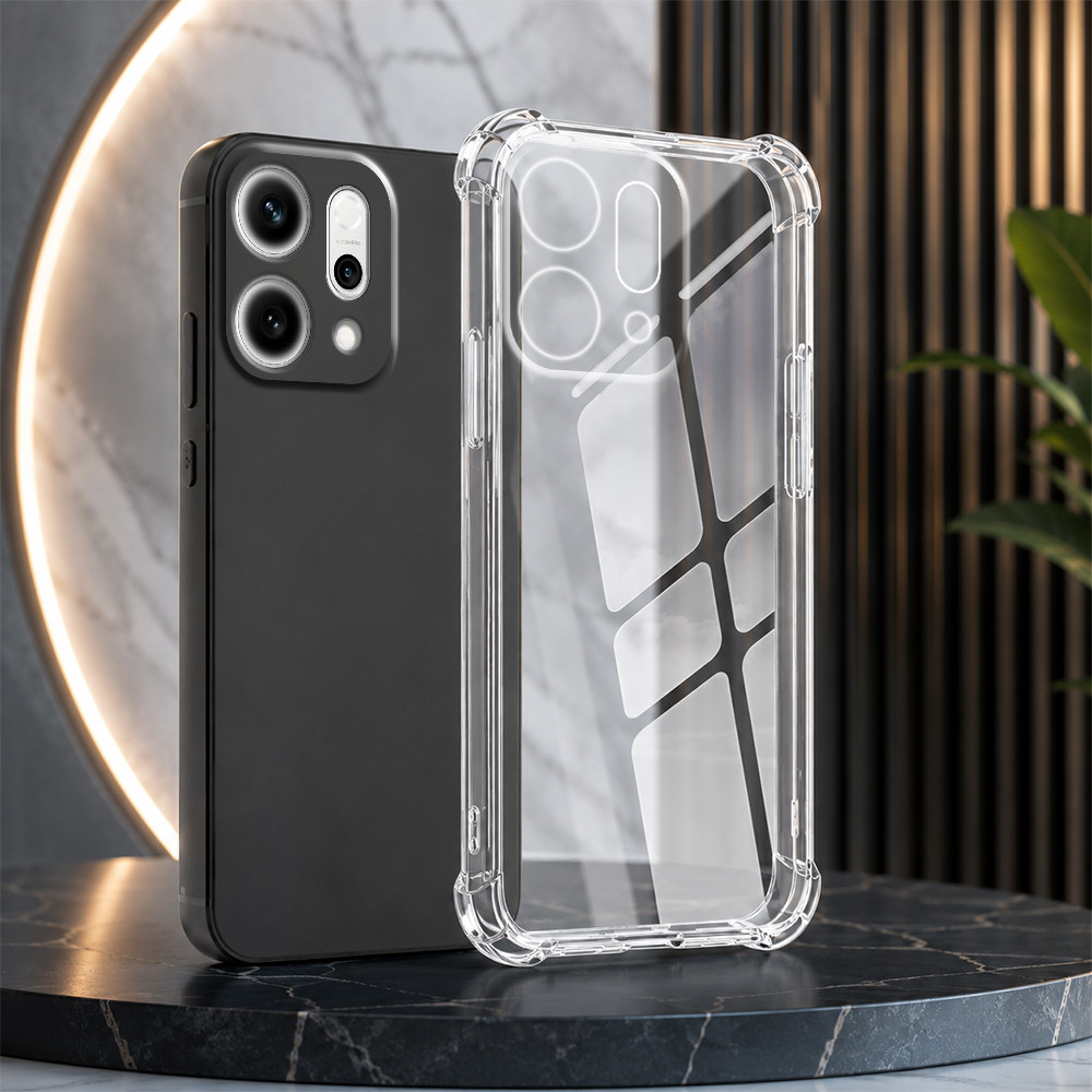 Oppo Reno 14 5G / 14 Pro 5G / 14F 5G เคส tpu สีดํา vs โปร่งใสยืดหยุ่นเพื่อจํากัดการตก