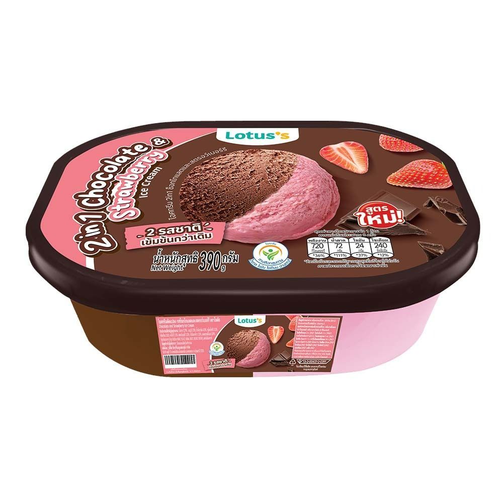 [สินค้าส่งด่วน]โลตัส ไอศกรีม รสช็อคโกสตรอ390กรัม