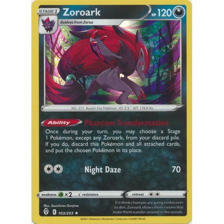 การ์ด Pokemon Zoroark - 103/203 - Holo Rare