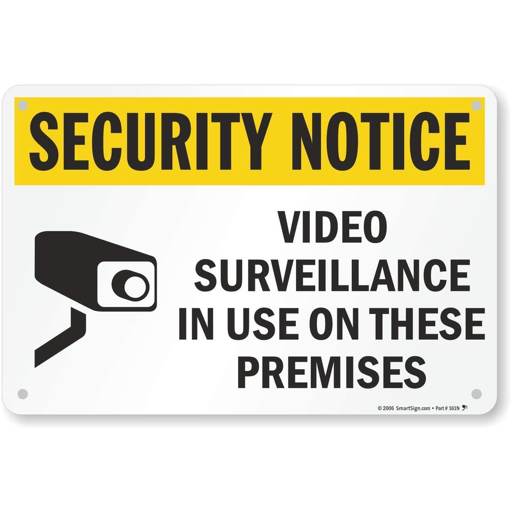 Wall Art Security Nothing Video Surveillance การใช้งานบนป้าย Premises