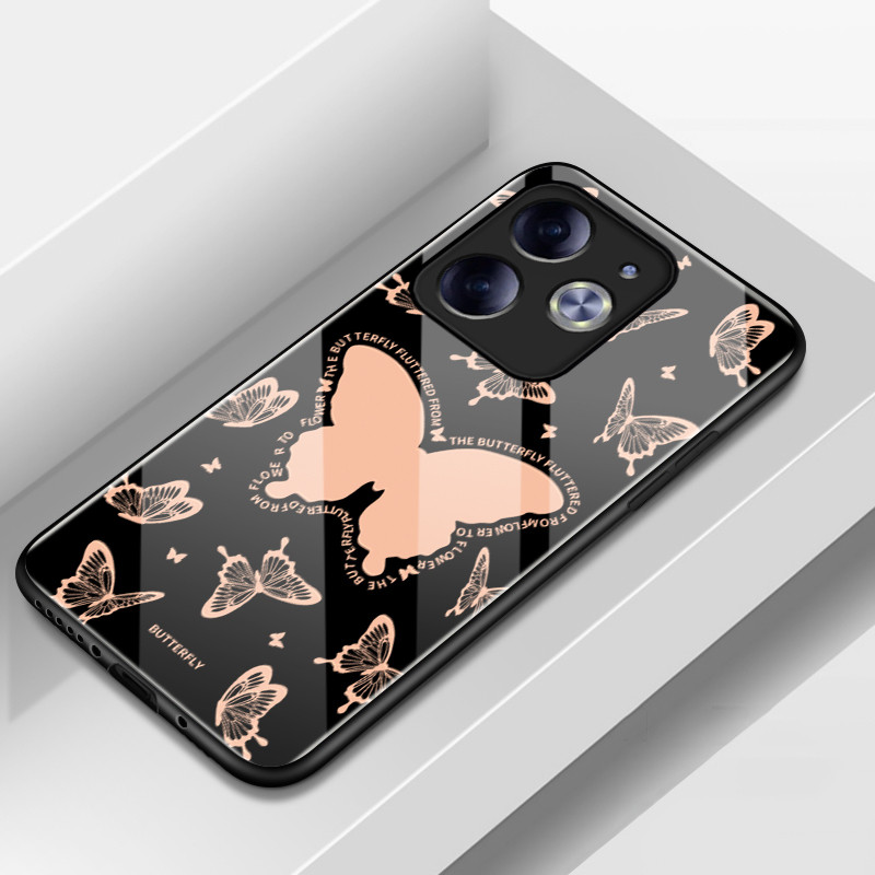 เคสสำหรับ Tecno Pova 6 Pova 6 Pro Pova 6 Neo เคสโทรศัพท์แก้วผีเสื้อป้องกันการตกช็อตเต็ม