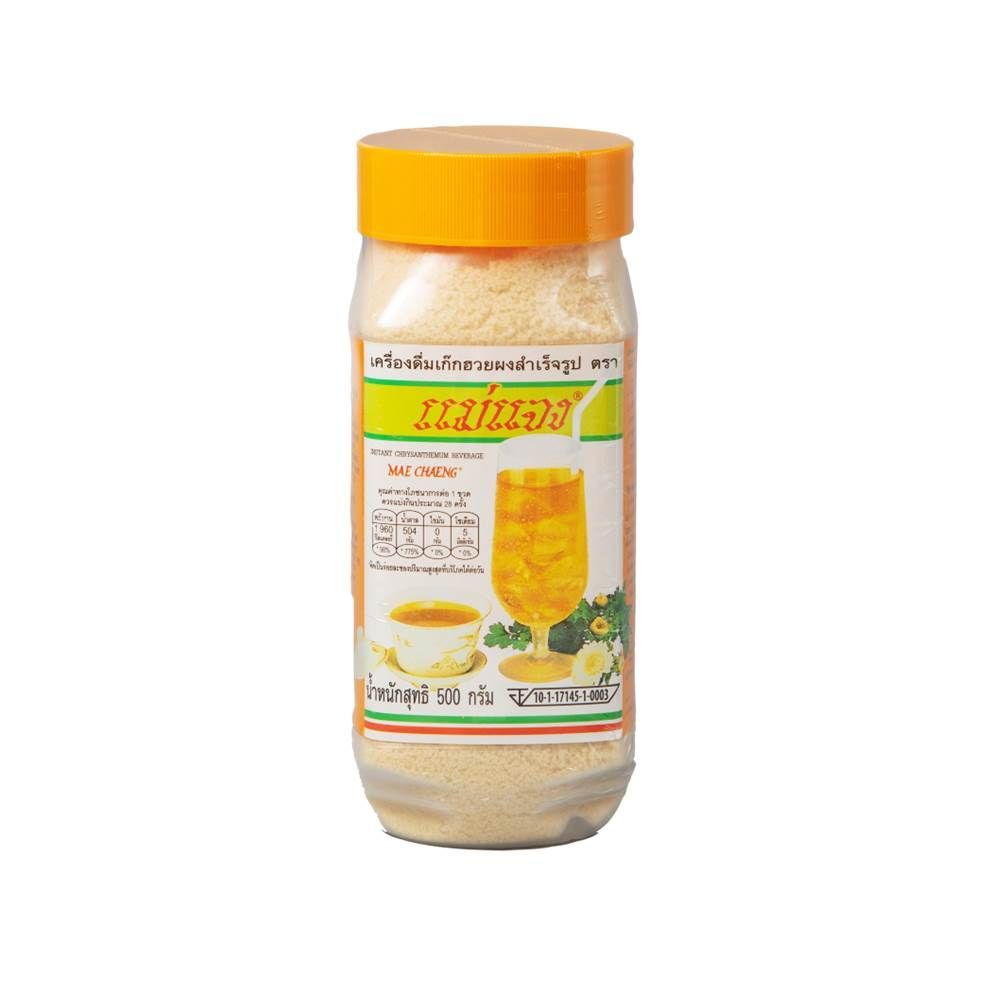 💥 แม่แจงเก็กฮวยผง ขวดใหญ่ 500ก. 🎐 INSTANT CHRYSANTHEMUM BEVERAGE POWDER MAE-CHAENG 5 ✅ ชาและสมุนไพรช