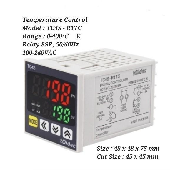 TQidec ระบบควบคุมอุณหภูมิแบบดิจิตอล TC4S TC4M TC4H TC4L รุ่น K รีเลย์ SSR 0-400C Precision 1.0% PID 