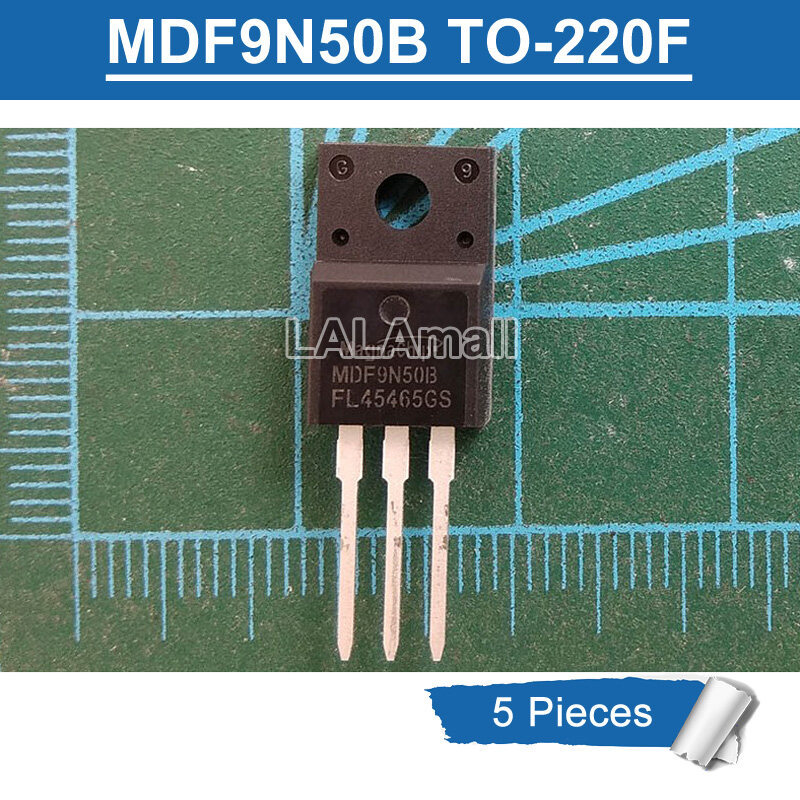 5pcs MDF9N50B TO-220F MDF9N50BTH 9A/500V N-channel MOSFET ทรานซิสเตอร์ใหม่เดิม