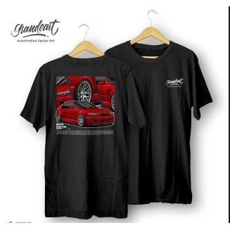 BMW E46 M3 เสื้อยืดไมโครไฟเบอร์