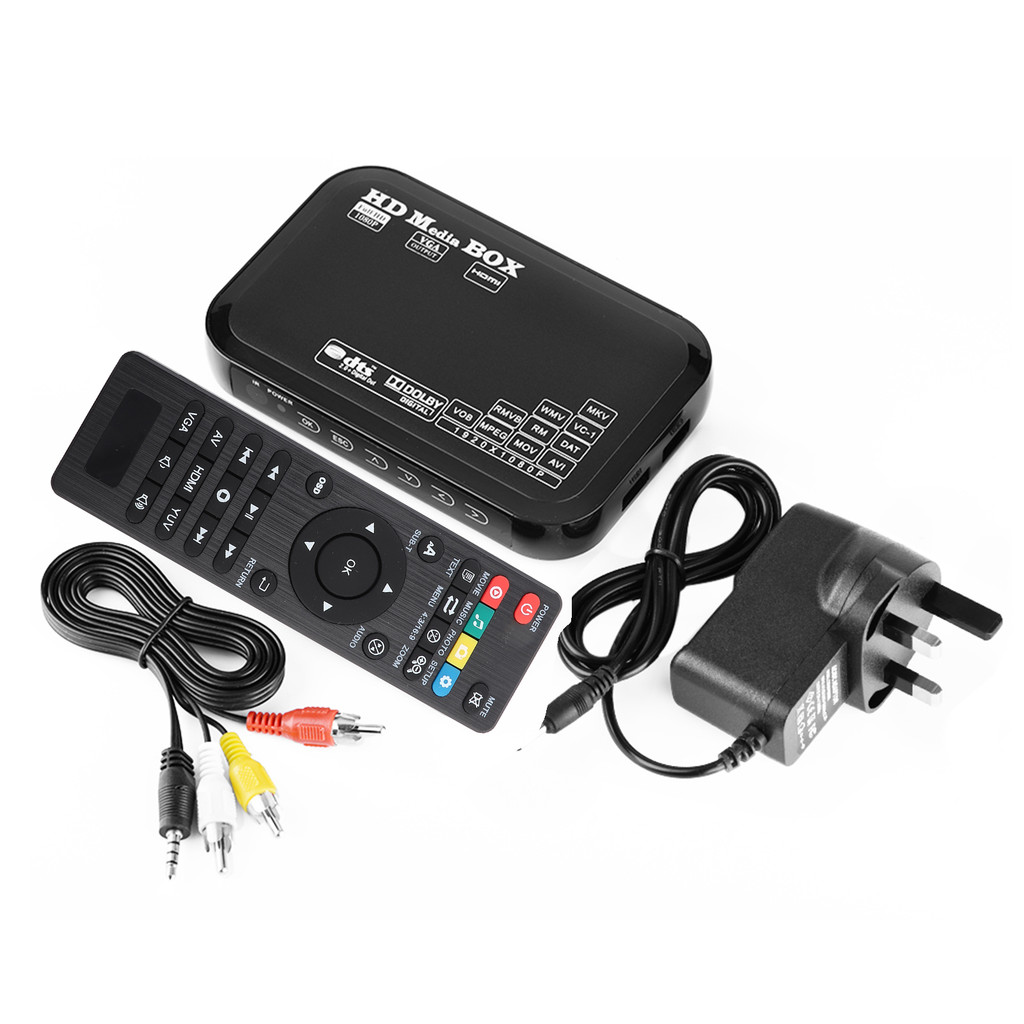 Elfeth Full HD Mini Box Media Player 1080P รองรับ MMC RMVB MP3 AVI MKV