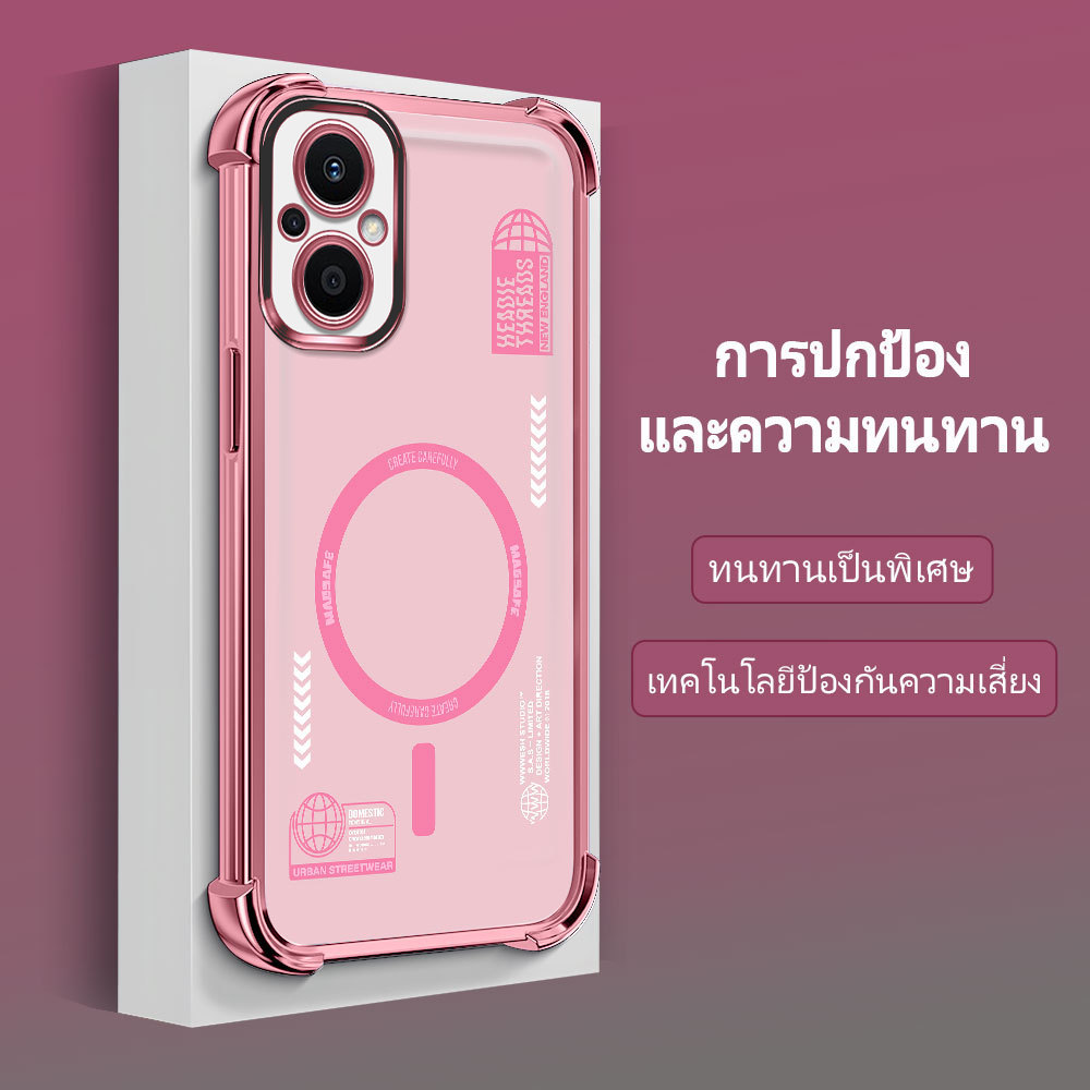 เคส กันมุม สำหรับ For OPPO Reno 7Z 8Z 5G เคสโทรศัพท์ เคสนิ่ม Anti Drop โปร่งใส TPU Silicone Soft She