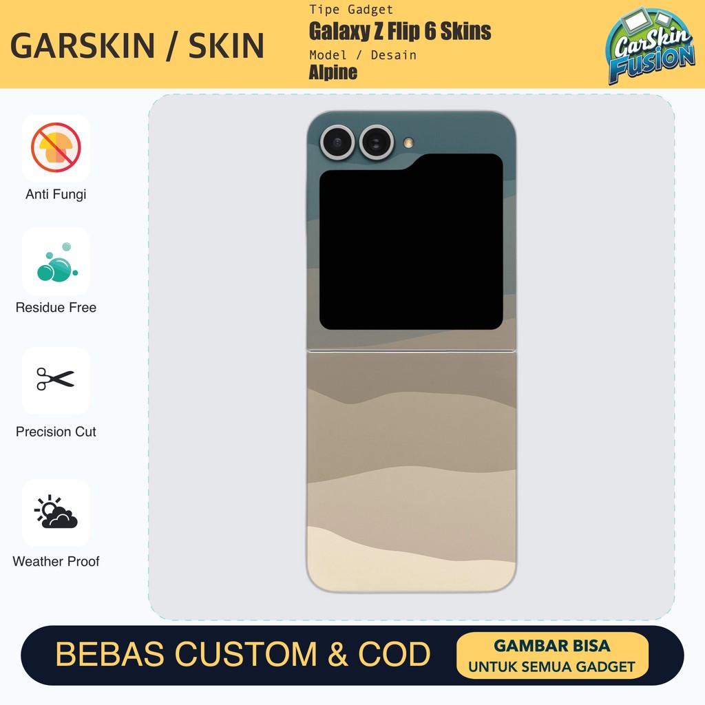 Skin Vinyl Galaxy Z Flip 6 Alpine Anti Scratch Protector Case | โดยฟิวชั่น | รหัส - NE0D