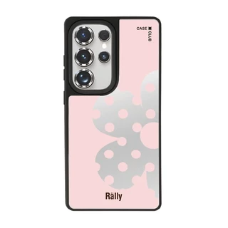 CaseClub เคสคลับ เคสกระจก เคสซัมซุง ลาย Rally Blush Bloom ดอกไม้ลายจุด สำหรับ Galaxy S26 Ultra / S26 /S25 Ultra / S25