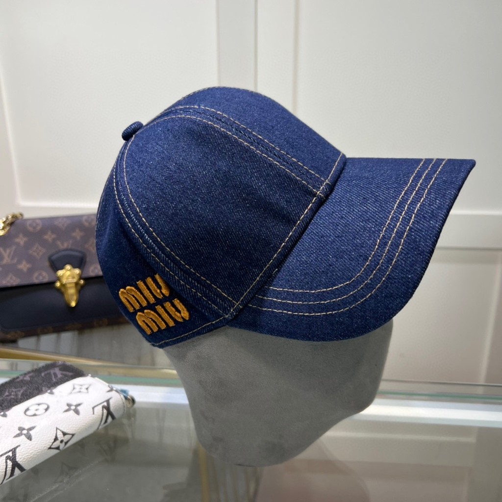 CHANEL777 หมวกเบสบอลสีดําเย็บหนังสีเทาแฟชั่นระดับไฮเอนด์