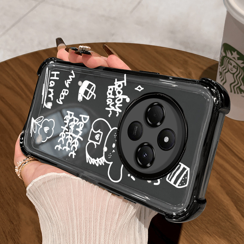 เคส Hp สําหรับ Xiaomi Redmi 14C 4G 14C 5G A4 5G 14R 5G POCO C75 4G POCO C75 5G เคส doodle สไตล์เรียบ