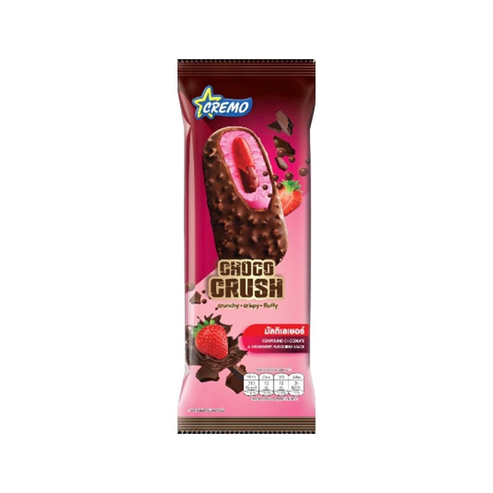 [สินค้าส่งด่วน]ครีโม ช็อคโก ครัช สตอเบอร์รี่ 60 กรัม