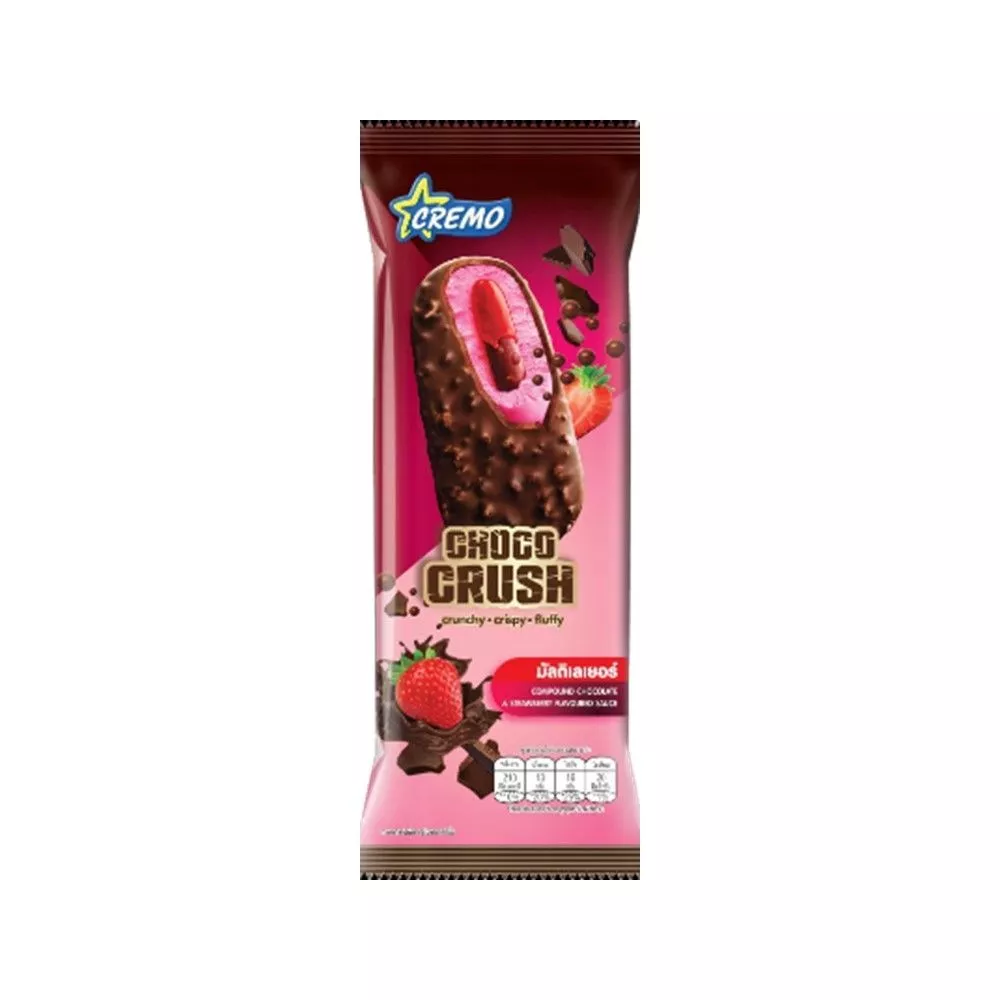 [สินค้าส่งด่วน]ครีโม ช็อคโก ครัช สตอเบอร์รี่ 60 กรัม