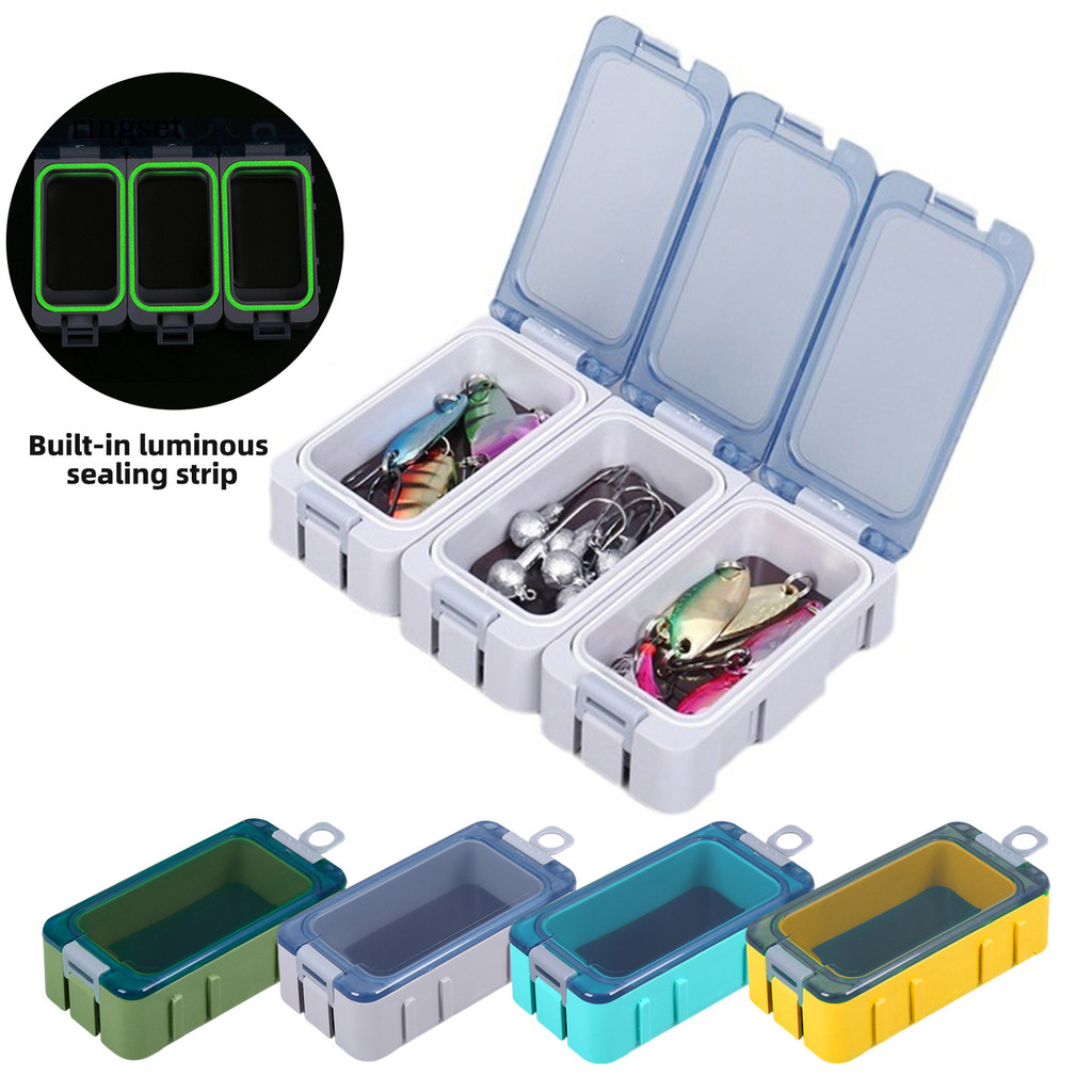RIN- เหยื่อ Lure Organizer Mini อุปกรณ์ตกปลากล่องเก็บกันน้ําขนาดกะทัดรัดแบบพกพา Hook คอนเทนเนอร์ Lur
