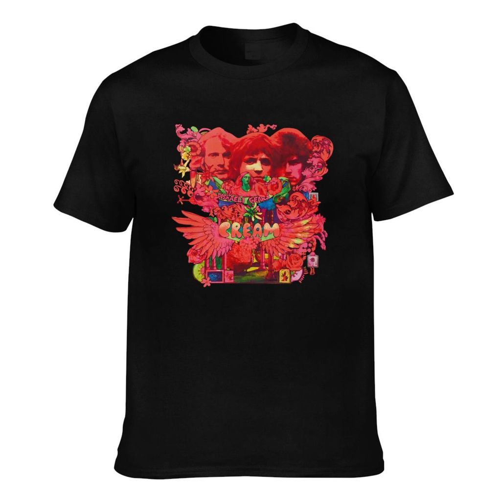 Summer Cool Tee Ginger Baker Cream Disraeli Gears Eric Clapton เสื้อยืดผู้ชายคุณภาพดี