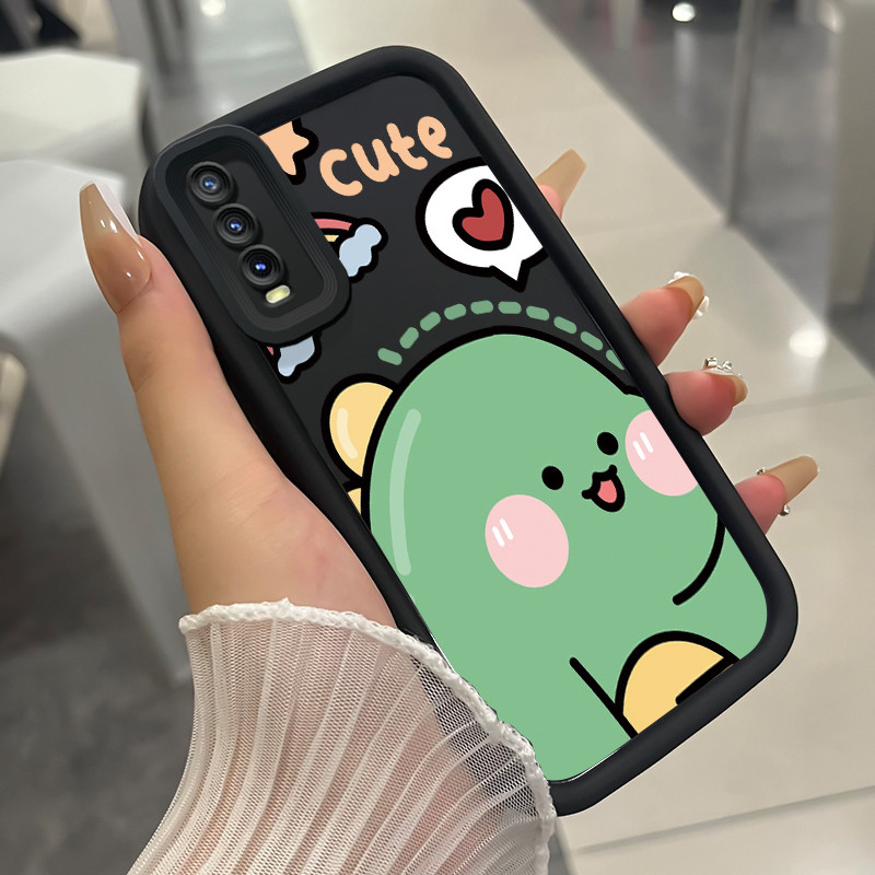 เคสสำหรับ VIVO Y20 Y20s Y20i Y20T Y12s Y12a Y30G Y11s เคสโทรศัพท์ไดโนเสาร์ยูนิคอร์นสามสีซิลิโคนกันกระแทก
