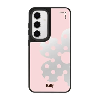 CaseClub เคสคลับ เคสกระจก เคสซัมซุง ลาย Rally Blush Bloom ดอกไม้ลายจุด สำหรับ Galaxy S26 Ultra / S26 /S25 Ultra / S25