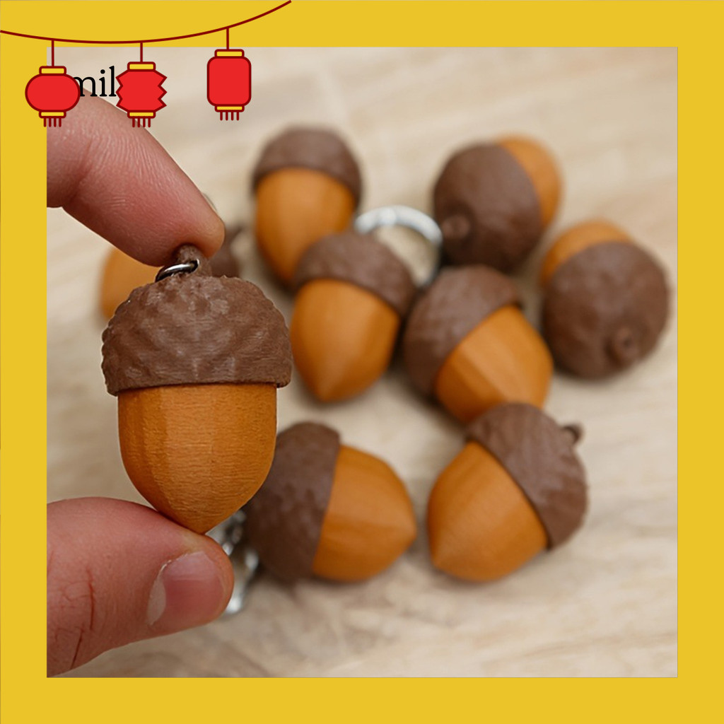 {jumila.th}3D พิมพ์ Acorn Fidget Clicker, ปลอม Acorn Finger Clicker, บรรเทาความเครียด Push Acorn ของ