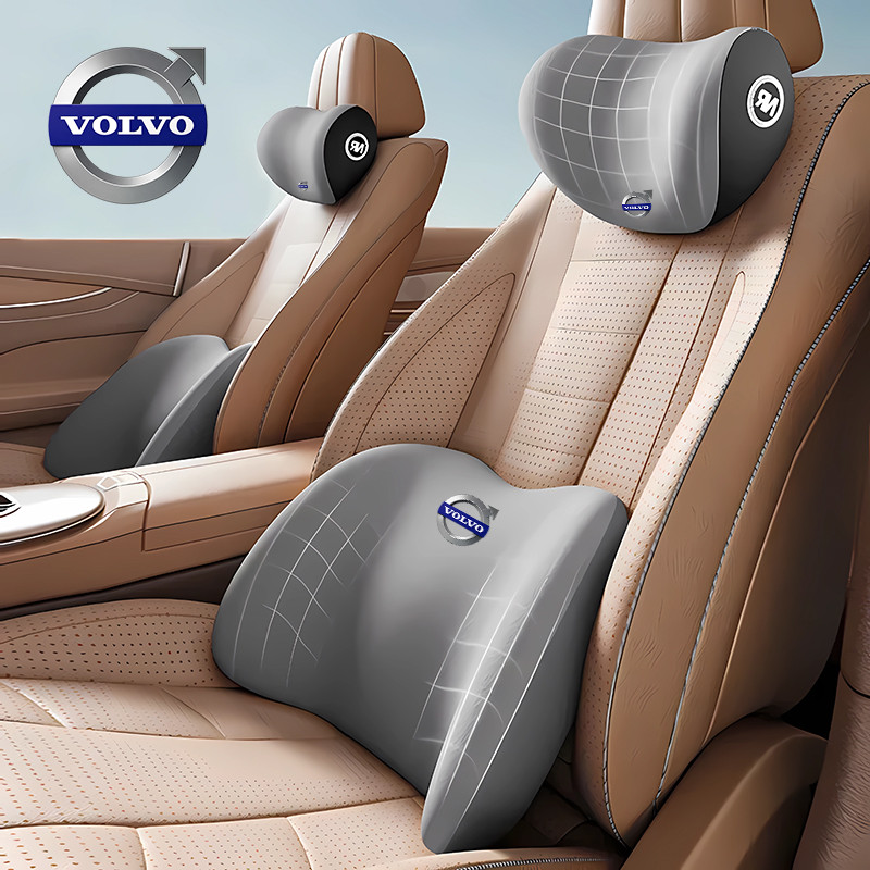 สําหรับ Volvo รถคอหมอนเอว Memory Foam คุณภาพสูงชุดสําหรับ xc40 xc60 xc90 S60 S90 V60 V90 อุปกรณ์เสริ