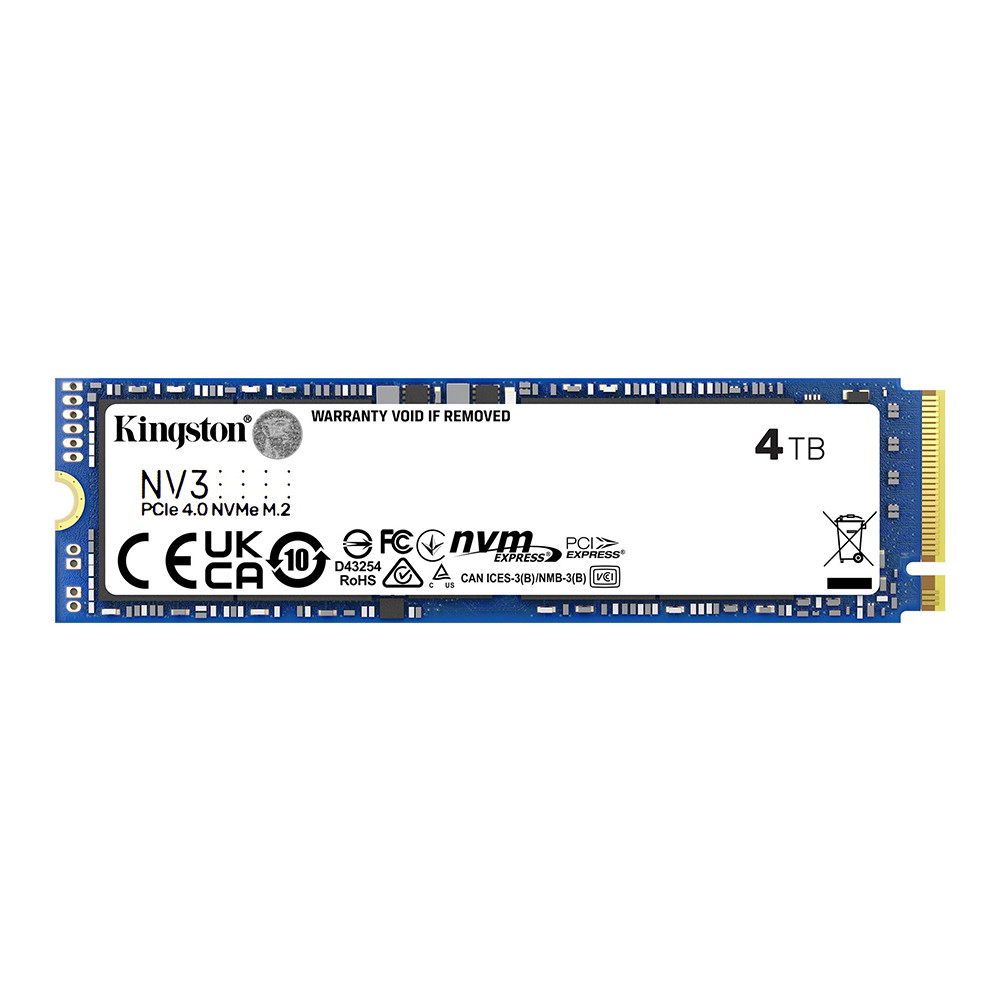 4 TB SSD (เอสเอสดี) KINGSTON NV3 - PCIe 4x4 NVMe M.2 2280 (SNV3S/4000G) !