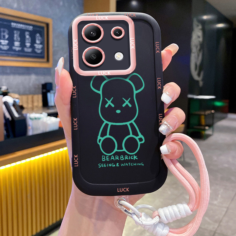เคสสำหรับ Xiaomi Redmi Note 13 5G POCO X6 Neo 5G เคสโทรศัพท์หมีซิลิโคนสายคล้องกันกระแทก ราคา ถูกที่สุด ดีลบีเคเค แกลเลอรีภาพที่ 6