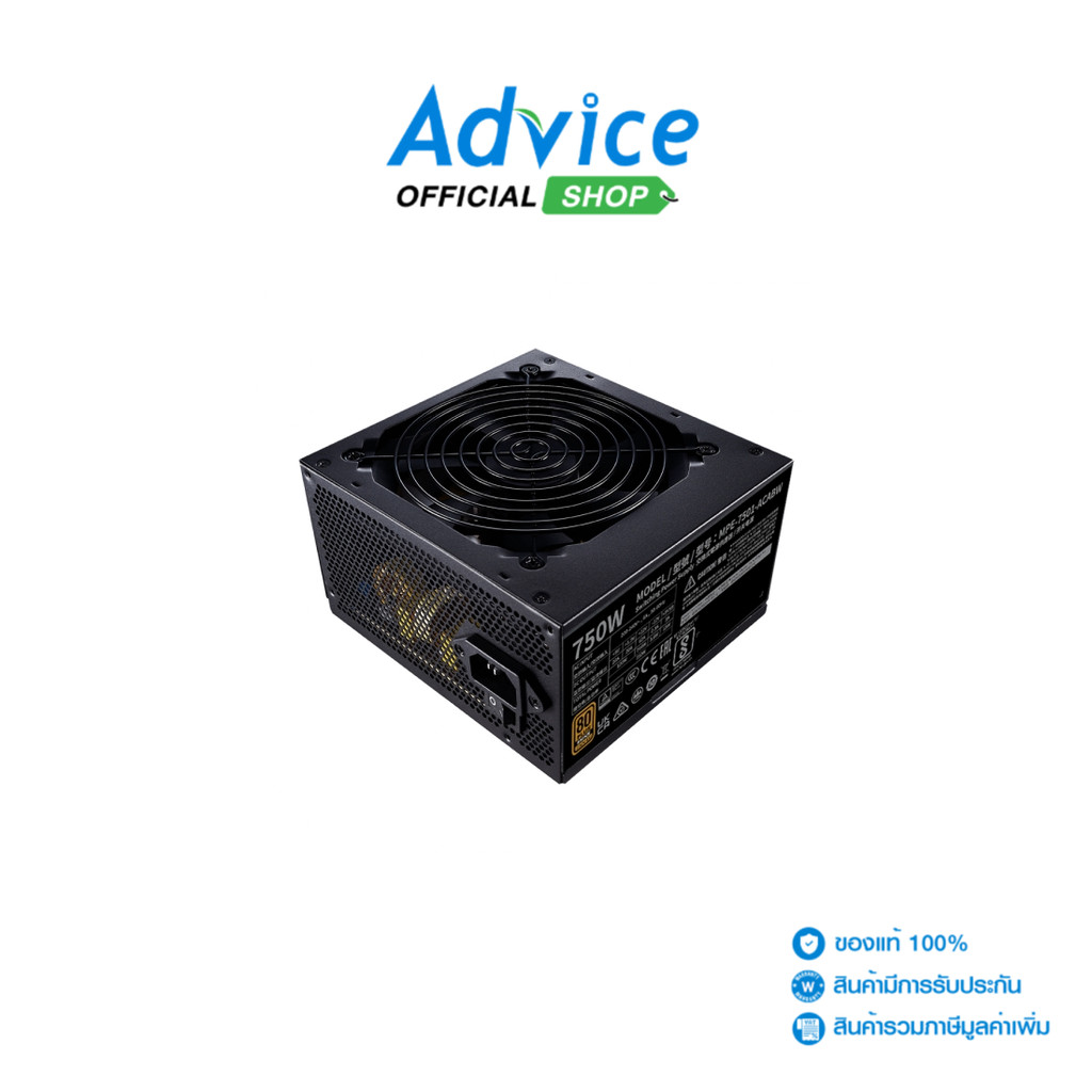 COOLER MASTER POWER SUPPLY (80+ BRONZE) 750W MWE V3 230V (MPE-7501-ACABW-3BEU) - A0159687