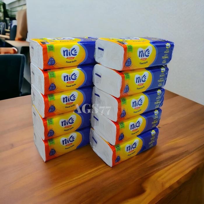 Sw4u (แพ็ค 10 ชิ้น) กระดาษเช็ดหน้า New Nice Living 2Ply 360 Strands 10 แพ็ค