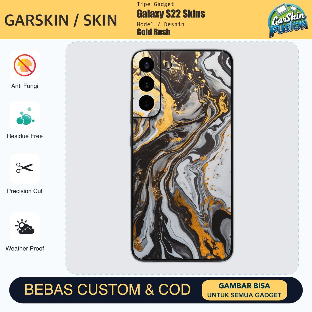 เคส Galaxy S22 Gold Rush Anti Scratch Protector | โดยฟิวชั่น | รหัส - T3F5