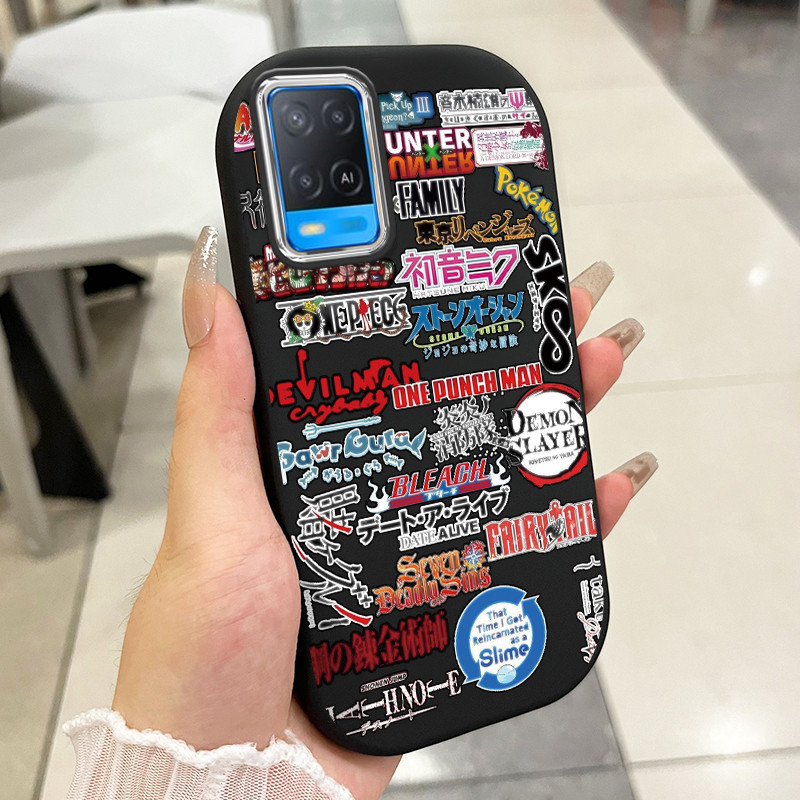 เคสสำหรับ OPPO A54 เคสโทรศัพท์อนิเมะยอดนิยมกันกระแทกกลมและอ้วน