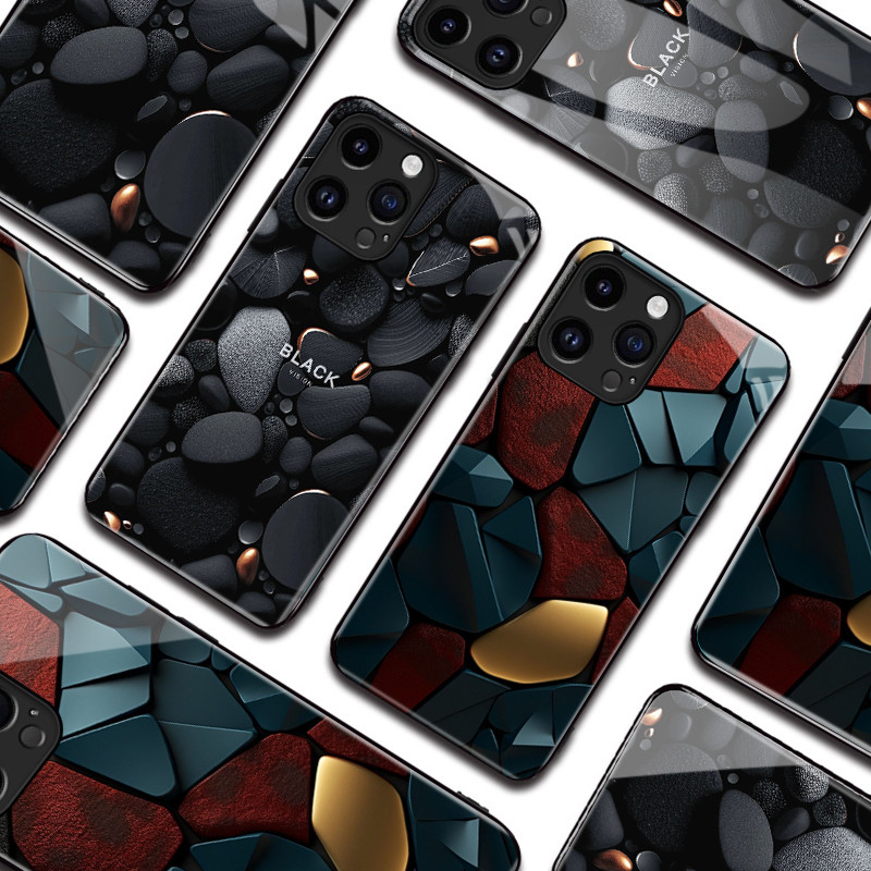 เคสสำหรับ VIVO Y16 Y35 5G Y56 5G เคสโทรศัพท์ก้อนกรวดเปลือกแก้วกันกระแทก - รูปที่ 2