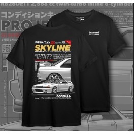 เสื้อยืด Nissan Skyline เสื้อไมโครไฟเบอร์