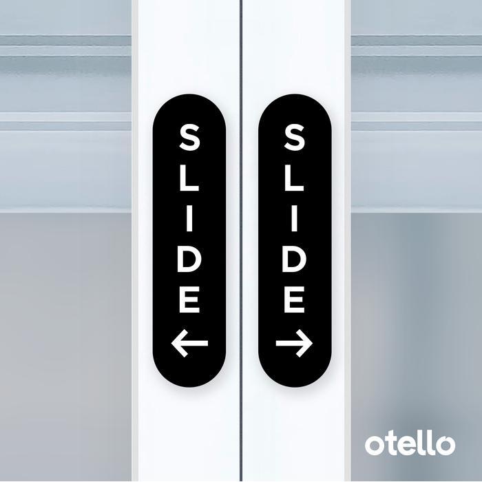 Otello Label Sticker Slide Slide Rounded Classic Sign ไม้อะคริลิค