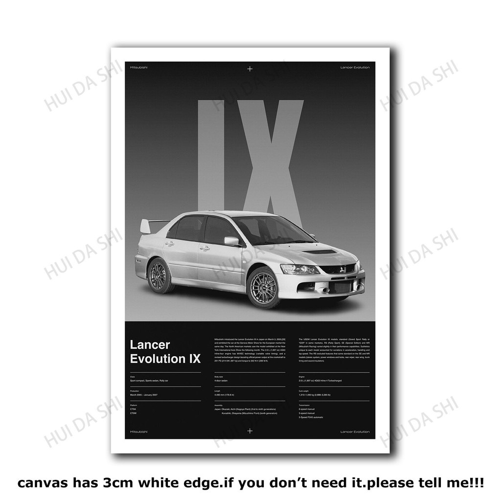 Mitsubishi Lancer Evolution V โปสเตอร์ผนัง artJDM โปสเตอร์ของขวัญสําหรับ man Car Guys ของขวัญ JDM Lo