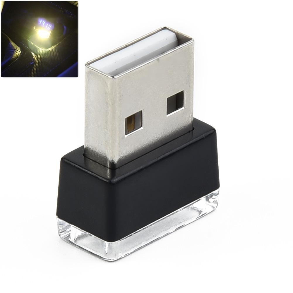 HE ใหม่1 ชิ้น USB LED รถสําหรับโคมไฟภายใน Neon Ambient หลอดไฟอุปกรณ์เสริม