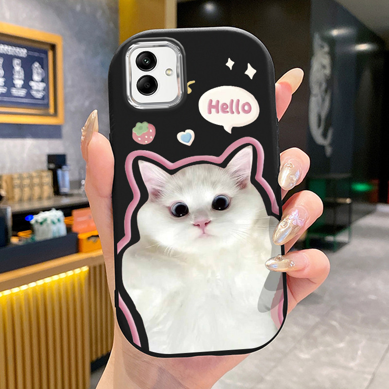 เคสสำหรับ Samsung Galaxy A04 M04 F04 A04E M13 5G เคสโทรศัพท์กลมและอ้วนดอกไม้เสื้อแจ็กเก็ตผ้านุ่ม