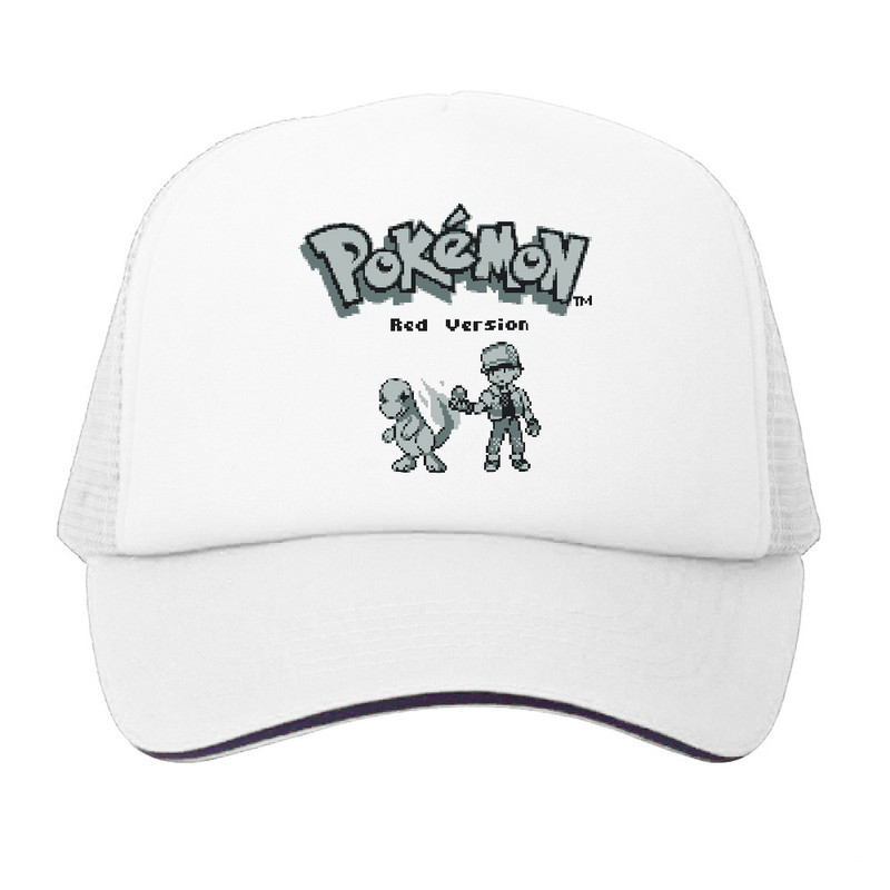 Trucker Hat UT Pokemon Pixel Art Pokemon Red Version Cover Charmander