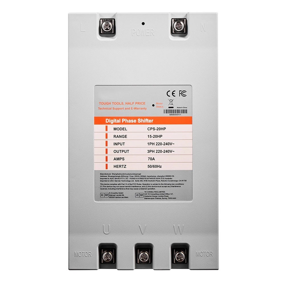 2026ใหม่3 Phase Converter 20HP 70A 220V Single to 3 Phase 220V-240V Input/Output