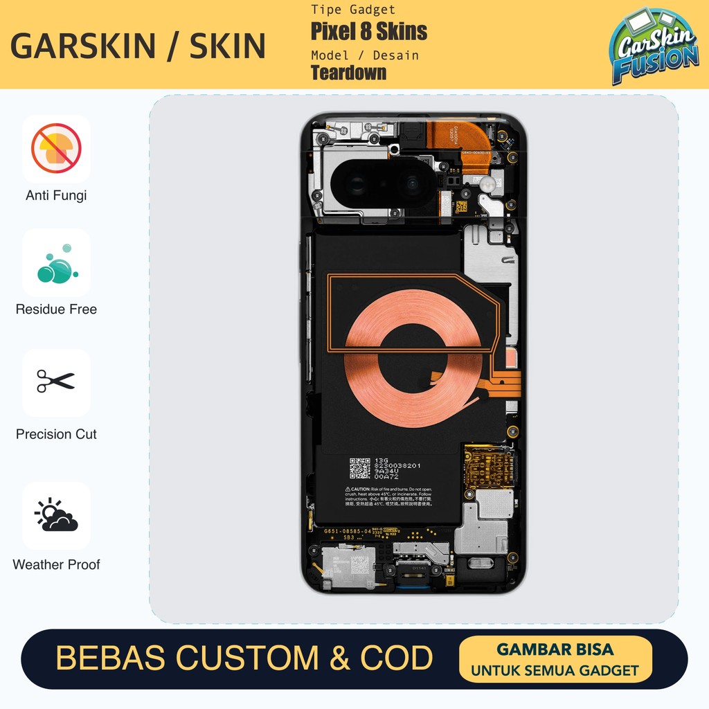 Skin Vinyl Pixel 8 Teardown Anti Scratch Protector Case | โดยฟิวชั่น | รหัส - 1VQ7