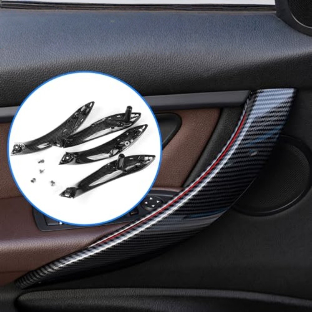 {ROLADY_}4PCS สําหรับมือจับประตูภายในสําหรับ BMW สําหรับ 320i/325i/328i/330i