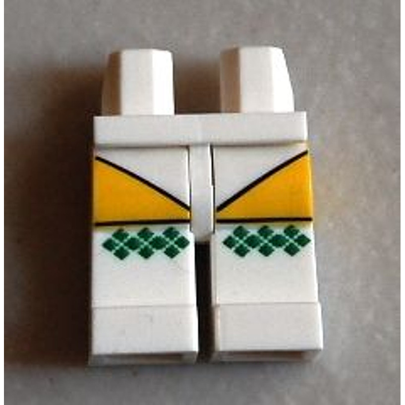 Brick2cube Part - Hips and Legs with Socks and Green Garters Pattern - 970c00pb0151