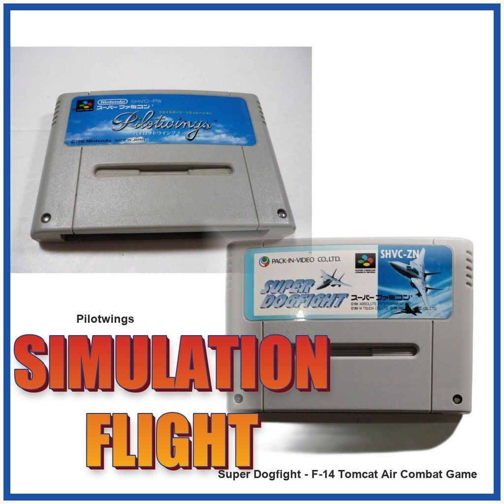 Simulation / Flight Flight Sim Pilotwings SFC SNES Super Famicom Used Tested Working