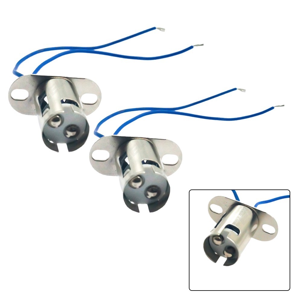 2PC BAY15D 1157 หลอดไฟ LED ซ็อกเก็ตพร้อมขั้วต่อสายไฟสําหรับรถยนต์อัตโนมัติ